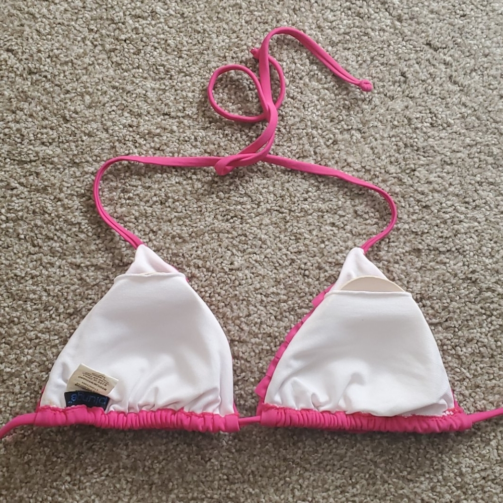 Pink Ruffle Triangle Bikini - Picture 6 of 9